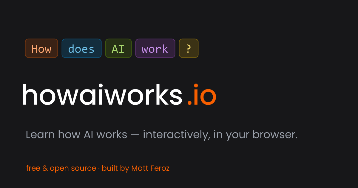 Learn How AI Works, Interactively | howaiworks.io